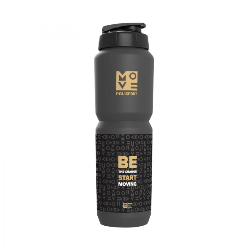 Bidon Polisport move gris-noir 1l avec bouchon propre
