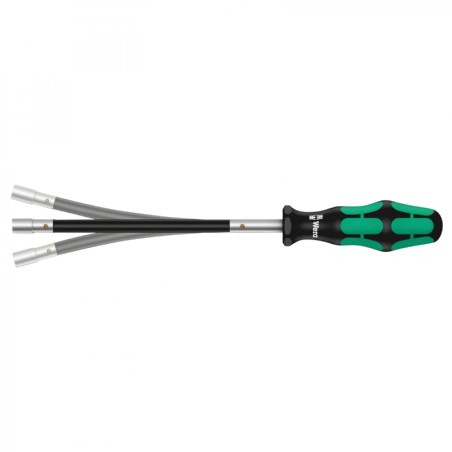 TOURNEVIS A TETE FLEXIBLE WERA 391 EMBOUTS 6 PANS-ALLEN DIAM 6 mm NOIR-VERT (VENDU A L'UNITE)  -MARQUE ALLEMANDE POUR LES