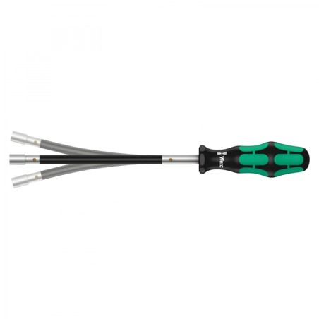 TOURNEVIS A TETE FLEXIBLE WERA 391 EMBOUTS 6 PANS-ALLEN DIAM 7 mm NOIR-VERT (VENDU A L'UNITE)  -MARQUE ALLEMANDE POUR LES