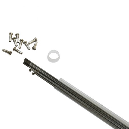 RAYON INOX ARGENT 2mm L 280mm AVEC ECROU (TUBE DE 10)