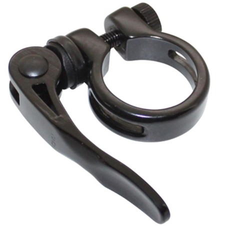 COLLIER SERRAGE TIGE DE SELLE RAPIDE NEWTON ALU NOIR DIAM. 31,8mm  (SUR CARTE)