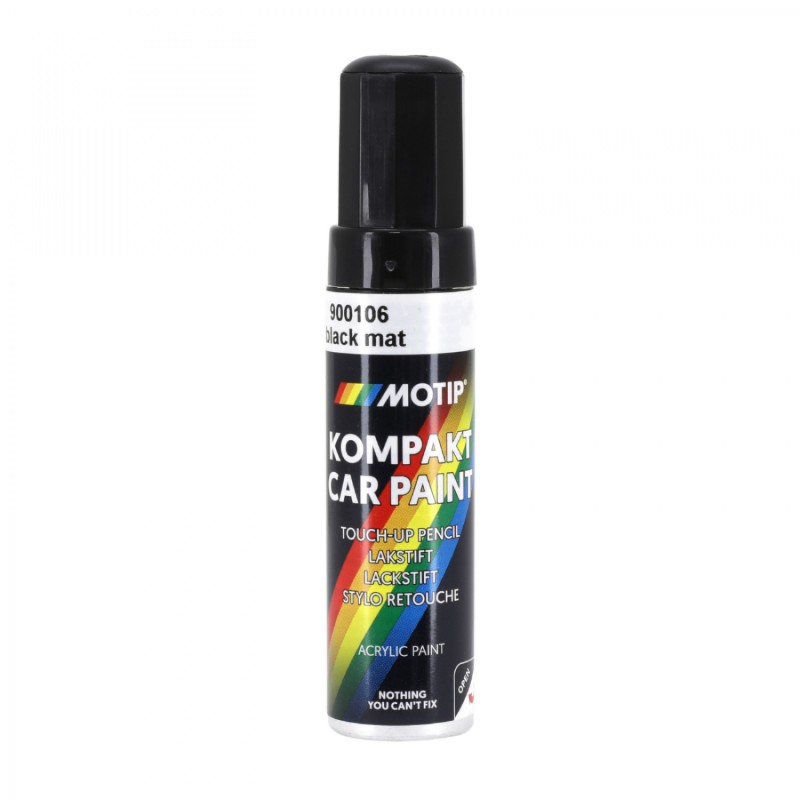 STYLO DE RETOUCHE PEINTURE MOTIP NOIR MAT 12 ml