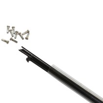 RAYON INOX NOIR 2mm L 254mm AVEC ECROU (TUBE DE 10)