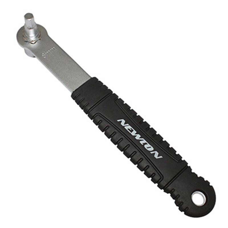 OUTIL CLE POUR VIS AXE DE PEDALIER NEWTON AVEC POIGNEE (EMBOUT 6 PANS 8mm ET DOUILLE DE 14mm)
