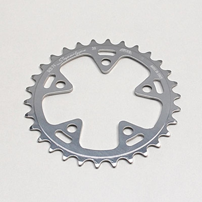 PLATEAU ROUTE 5BRA D.74 MICHE 32DTS TRIPLE ARGENT ALU 9-10V.