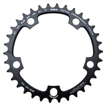PLATEAU ROUTE 5BRA D.110 MICHE 34DTS INTERIEUR TYPE SHIMANO ET CAMPA ALU NOIR 9-10V.