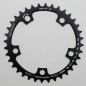 PLATEAU ROUTE 5BRA D.110 MICHE 36DTS INTERIEUR TYPE SHIMANO ET CAMPA ALU NOIR 9-10V.