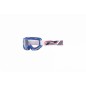 MASQUE-LUNETTES CROSS PROGRIP 3201 ATZAKI BLEU ECRAN TRANSPARENT ANTI-RAYURES-ANTI U.V. COMPATIBLE AVEC PORT LUNETTES DE VUE