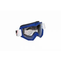 MASQUE-LUNETTES CROSS PROGRIP 3201 ATZAKI BLEU ECRAN TRANSPARENT ANTI-RAYURES-ANTI U.V. COMPATIBLE AVEC PORT LUNETTES DE VUE