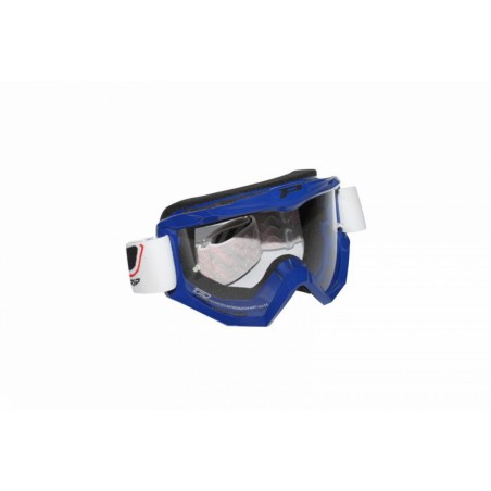 MASQUE-LUNETTES CROSS PROGRIP 3201 ATZAKI BLEU ECRAN TRANSPARENT ANTI-RAYURES-ANTI U.V. COMPATIBLE AVEC PORT LUNETTES DE VUE