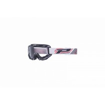 MASQUE-LUNETTES CROSS PROGRIP 3201 ATZAKI NOIR ECRAN TRANSPARENT ANTI-RAYURES-ANTI U.V. COMPATIBLE AVEC PORT LUNETTES DE VUE