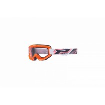 MASQUE-LUNETTES CROSS PROGRIP 3201 ATZAKI ORANGE ECRAN TRANSPARENT ANTI-RAYURES-ANTI U.V. COMPATIBLE AVEC PORT LUNETTES DE VUE