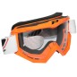 MASQUE-LUNETTES CROSS PROGRIP 3201 ATZAKI ORANGE ECRAN TRANSPARENT ANTI-RAYURES-ANTI U.V. COMPATIBLE AVEC PORT LUNETTES DE VUE