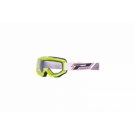 MASQUE-LUNETTES CROSS PROGRIP 3201 ATZAKI VERT ECRAN TRANSPARENT ANTI-RAYURES-ANTI U.V. COMPATIBLE AVEC PORT LUNETTES DE VUE