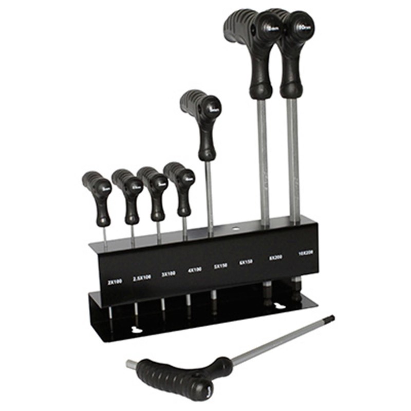 OUTIL CLE ALLEN P2R T   TETE SPHERIQUE 2-2,5-3-4-5-6-8-10 (JEU DE 8 PIECES)
