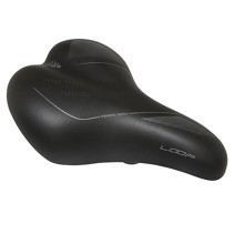 SELLE NEWTON CITY GRAY LINE DAME GEL A RESSORT NOIR 265x184mm RAIL ACIER NOIR