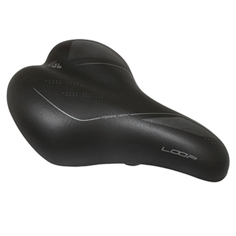 SELLE NEWTON CITY GRAY LINE DAME GEL A RESSORT NOIR 265x184mm RAIL ACIER NOIR