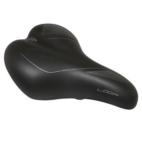 SELLE NEWTON CITY GRAY LINE DAME GEL A RESSORT NOIR 265x184mm RAIL ACIER NOIR