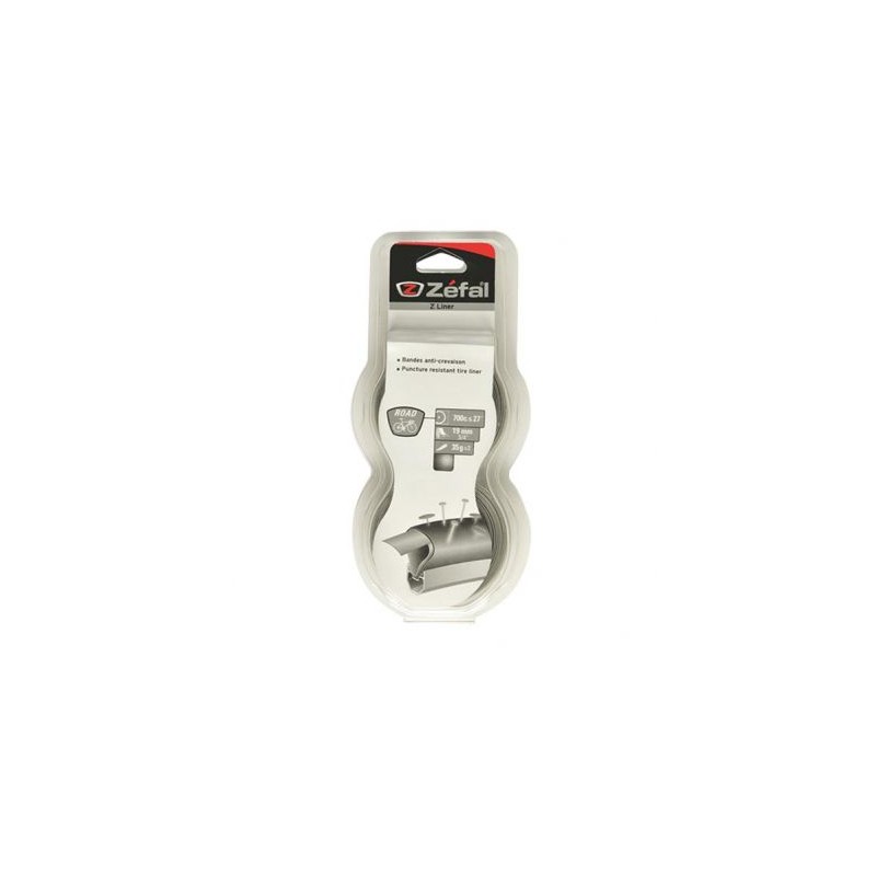 BANDE ANTI-CREVAISON ROUTE 700 LARGEUR 19MM ZEFAL GRIS (BLISTER DE 2)