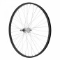 Roue vtt 26" arriere alu m110 noire moy argent alu axe plein roue libre 7-6v. (vendu avec ecrou 10x100)