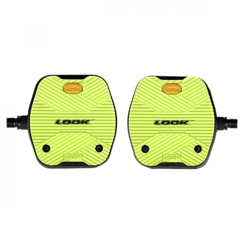 PEDALE VTT/TREKKING/CITY LOOK GEO CITY GRIP VIBRAM LIME 530GR (PR) 