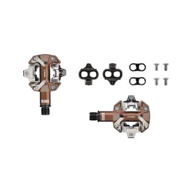 PEDALE VTT AUTO LOOK X TRACK GRAVEL BRONZE FONCE (PR)