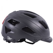 CASQUE VELO ADULTE SAFETY LABS E-BAHN NOIR AVEC ECLAIRAGE LED INTEGREE T.L (59-61CM)