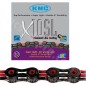 CHAINE VELO KMC 10 VITESSES X10SL NOIR/ROUGE 112M 241g