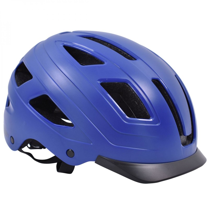 CASQUE VELO ADULTE SAFETY LABS E-BAHN BLEU AVEC ECLAIRAGE LED INTEGREE T.M (55-58CM)