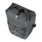 SACOCHE ARRIERE VELO LATERALE BASIL NAVIGATOR CYCLOTOURISTE WATERPROOF 25-31L NOIR FIXATION MIK SIDE SUR PORTE BAGAGE