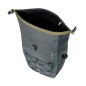 SACOCHE ARRIERE VELO LATERALE BASIL NAVIGATOR CYCLOTOURISTE WATERPROOF 25-31L NOIR FIXATION MIK SIDE SUR PORTE BAGAGE