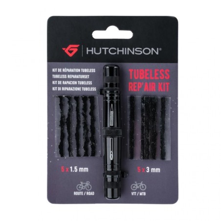 Kit de Reparation Hutchinson Tubeless avec MÃ¨ches Autocollantes