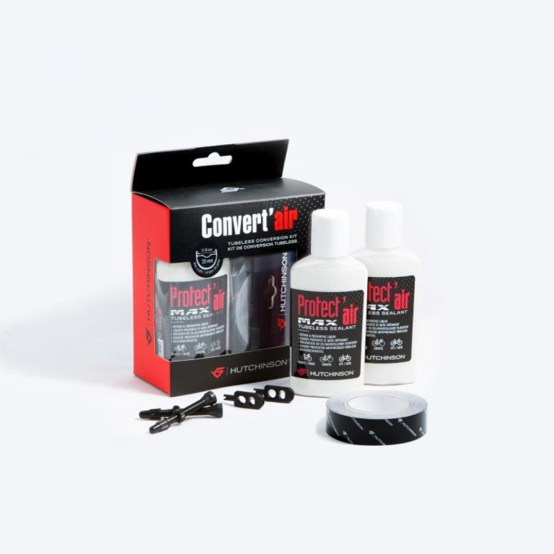 Kit de Conversion Tubeless Hutchinson avec Ruban de Jante, Valves et Scellant