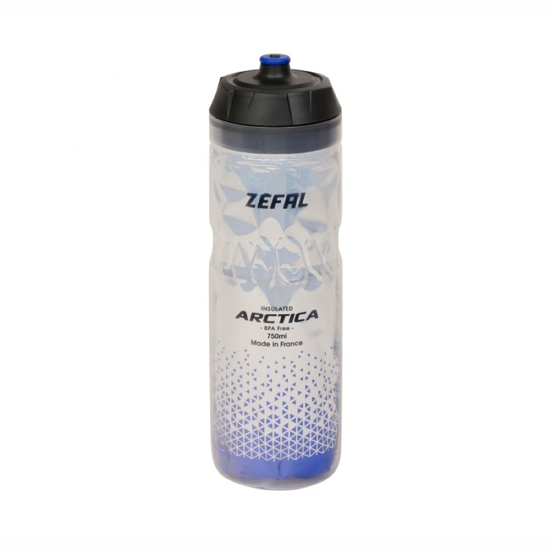 Bidon isotherm Zefal arctica 75 bleu-argent 750ml (  2h30) (vissable) (gamme 2021)