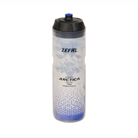 Bidon isotherm Zefal arctica 75 bleu-argent 750ml (  2h30) (vissable) (gamme 2021)