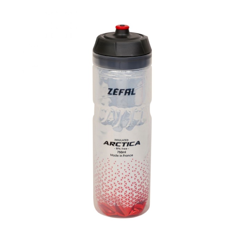 Bidon isotherm Zefal arctica 75 rouge-argent 700ml (  2h30) (vissable) (gamme 2021)