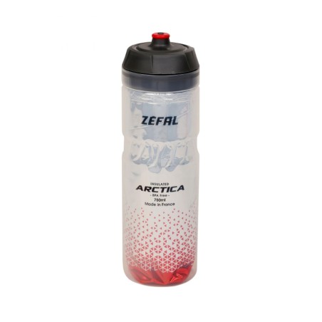 Bidon isotherm Zefal arctica 75 rouge-argent 700ml (  2h30) (vissable) (gamme 2021)