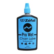 LUBRIFIANT VELO CHAINE ET DERAILLEUR ZEFAL WET BIO LUBE POUR CONDITION HUMIDE OU BOUEUSE (BURETTE 125ml)