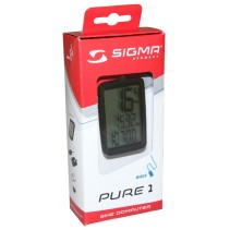 Compteur Sigma pure 1 noir (5 fonctions) grand ecran 3 lignes pour fonctions vitesse-distance-duree