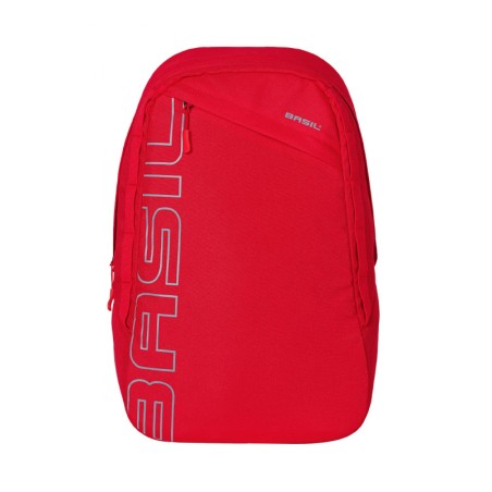 SACOCHE ARRIERE VELO LATERALE SAC A DOS BASIL FLEX BACKPACK ROUGE 17L FIXATION HOOK SUR PORTE BAGAGE