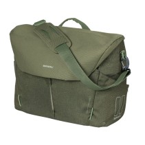 SAC VELO BASIL B-SAFE VERT FONCE WATERPROOF 17L FIXATION LATERAL SUR PORTE BAGAGE SYSTEME CROCHET HOOK POUR PORTABLE 16" 
