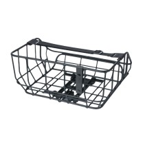 PANIER ARRIERE ALU BASIL PORTLAND NOIR COMPATIBLE SYSTEME MIK - (COMMANDER 157030 SI PAS FOURNI SUR LE VELO, Ajouter 155681)