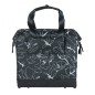 SACOCHE ARRIERE VELO LATERALE BASIL GRAND TARPAULIN SHOPPER NOIR DECO BLANC DROIT-GAUCHE WATERPROOF 23L (34x19x35cm)