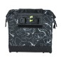 SACOCHE ARRIERE VELO LATERALE BASIL GRAND TARPAULIN SHOPPER NOIR DECO BLANC DROIT-GAUCHE WATERPROOF 23L (34x19x35cm)
