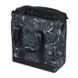 SACOCHE ARRIERE VELO LATERALE BASIL GRAND TARPAULIN SHOPPER NOIR DECO BLANC DROIT-GAUCHE WATERPROOF 23L (34x19x35cm)