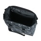 SACOCHE ARRIERE VELO LATERALE BASIL GRAND TARPAULIN SHOPPER NOIR DECO BLANC DROIT-GAUCHE WATERPROOF 23L (34x19x35cm)