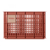 PANIER - CAISSE PLASTIQUE RECYCLE BASIL ROUGE TERRE 29L AVANT-ARRIERE