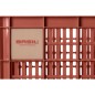 PANIER - CAISSE PLASTIQUE RECYCLE BASIL ROUGE TERRE 29L AVANT-ARRIERE