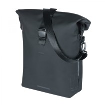 SACOCHE ARRIERE SAC A DOS VELO LATERALE BASIL SOHO 17L NOIR FIXATION PORTE BAGAGE AVEC SYSTEME MIK SIDE (31x16x37cm) AVEC